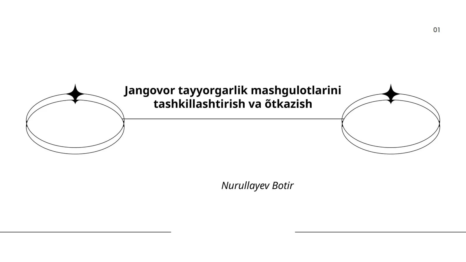 Jangovor tayyorgarlik mashgulotlarini tashkillashtirish va õtkazish