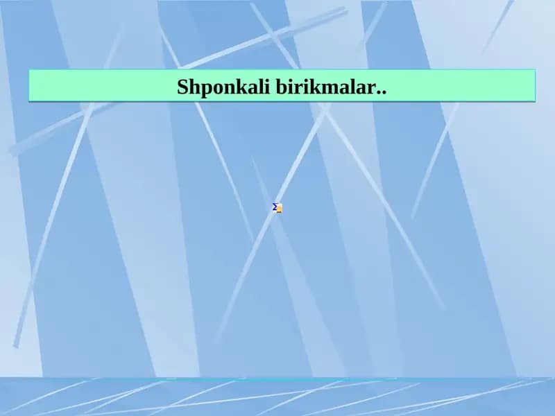 Shponkali birikmalar
