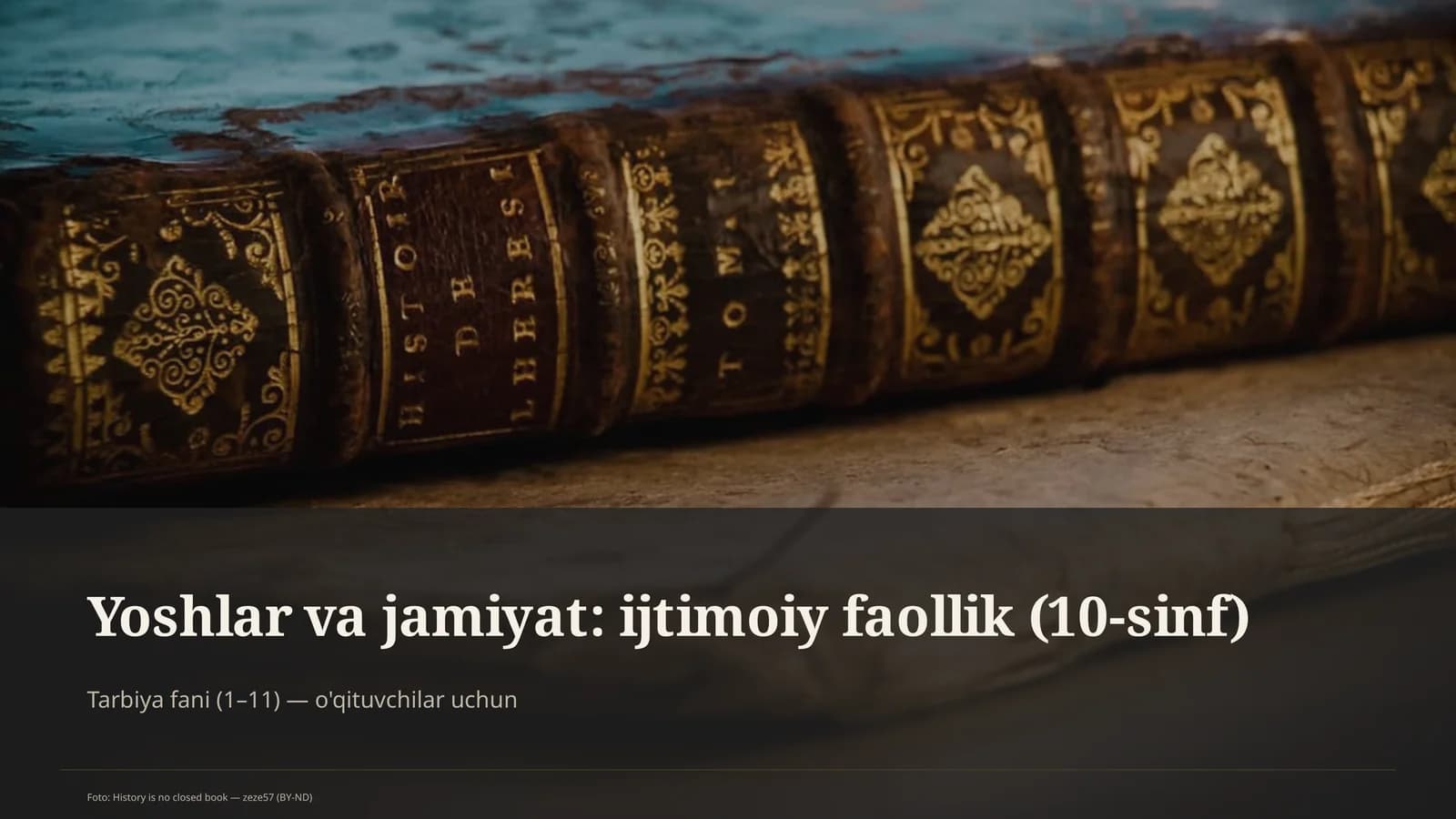 Yoshlar va jamiyat: ijtimoiy faollik (10-sinf)