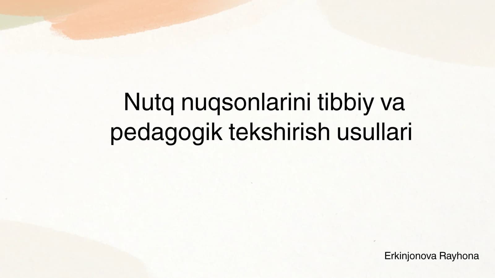 Pedagogik tekshirish usullari