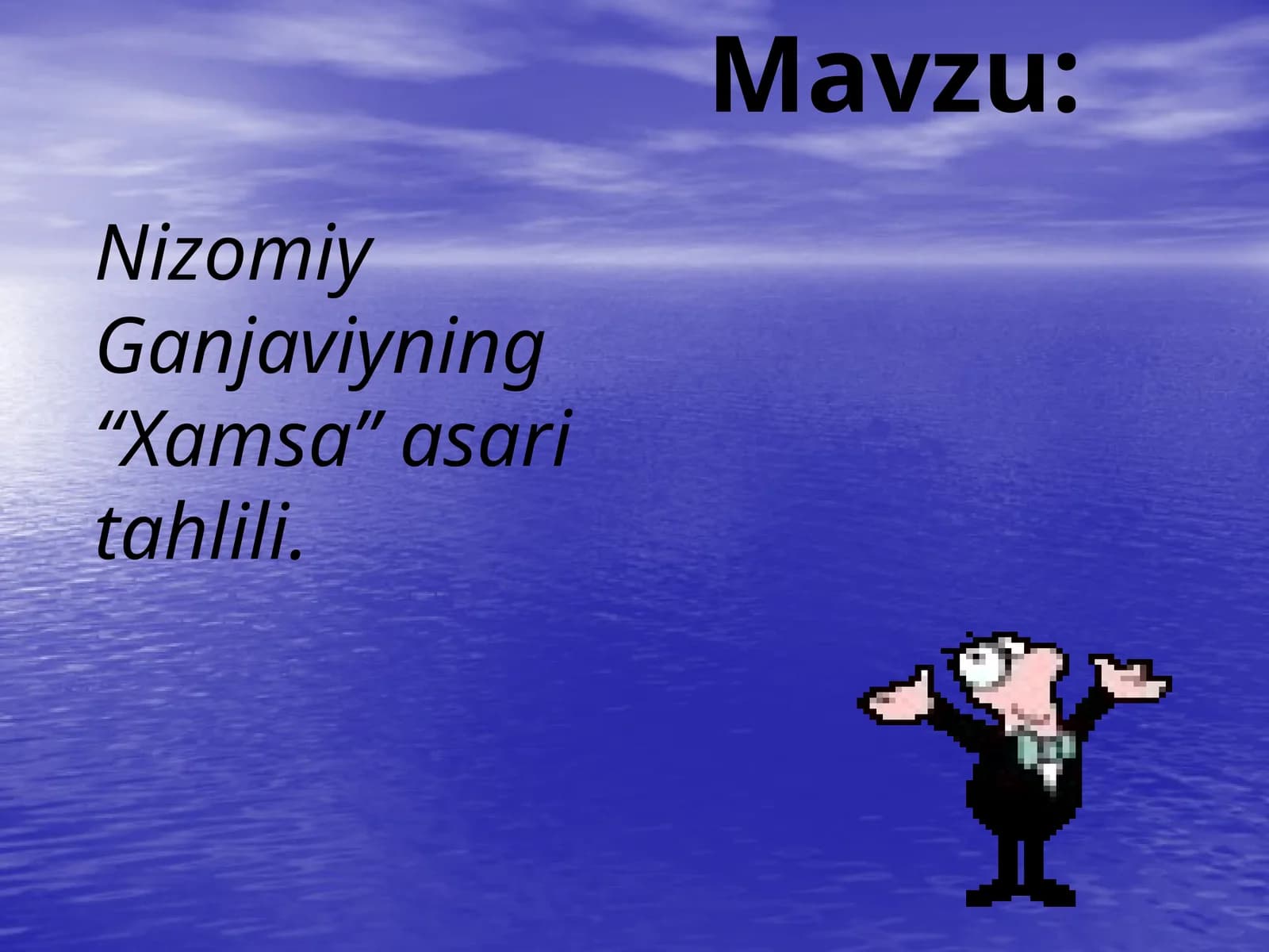 NizomiyGanjaviyning “Xamsa” asaritahlili
