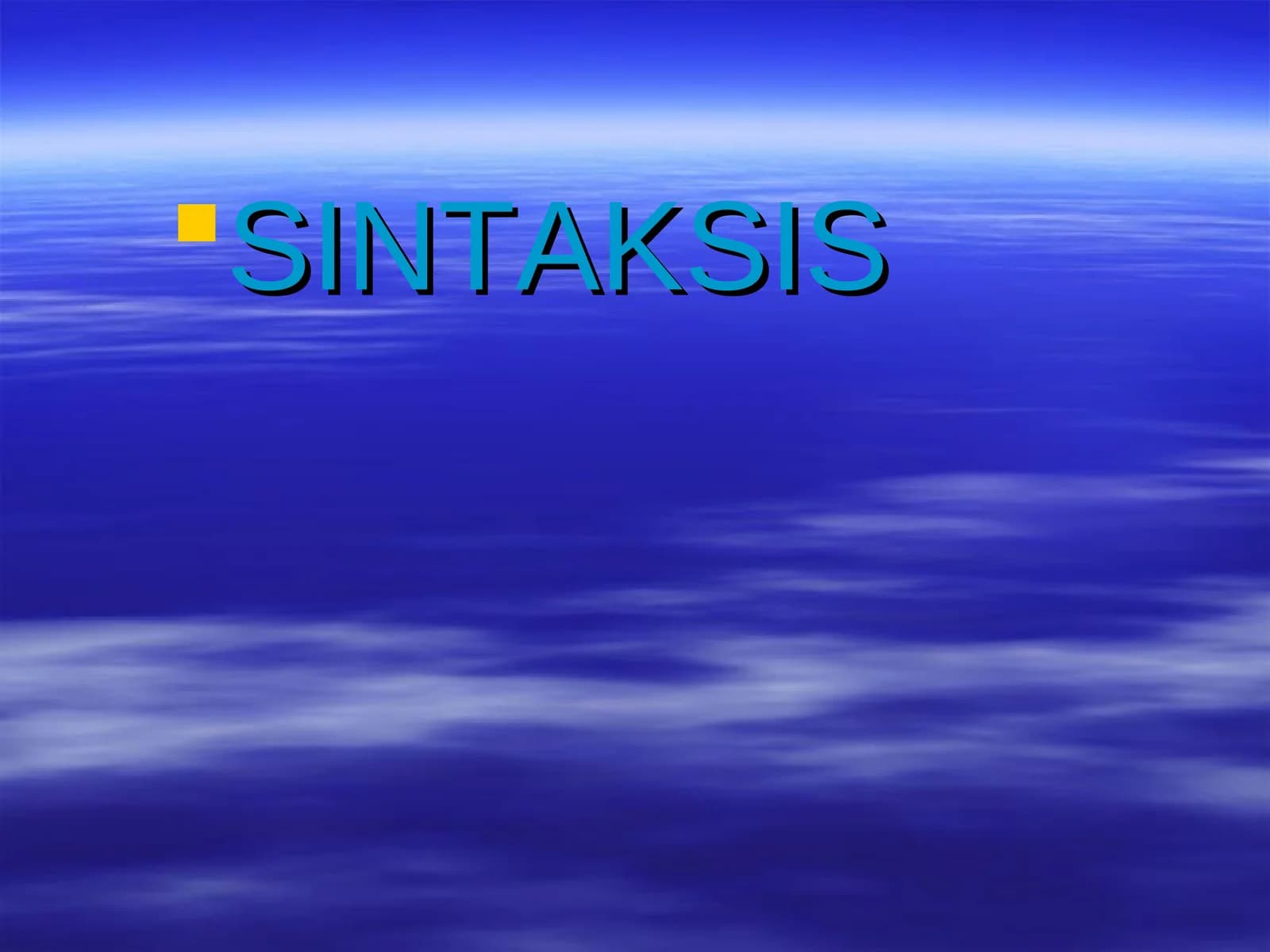 SINTAKSIS