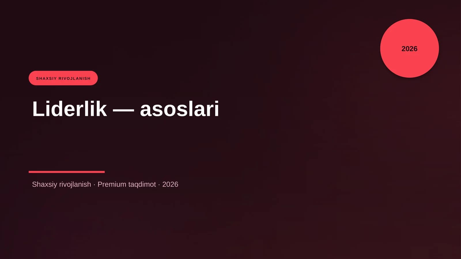 Liderlik — asoslari