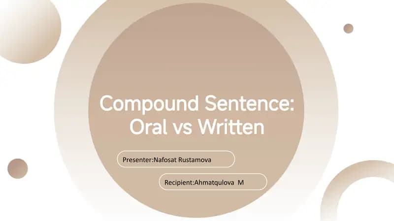 Oral vs Written