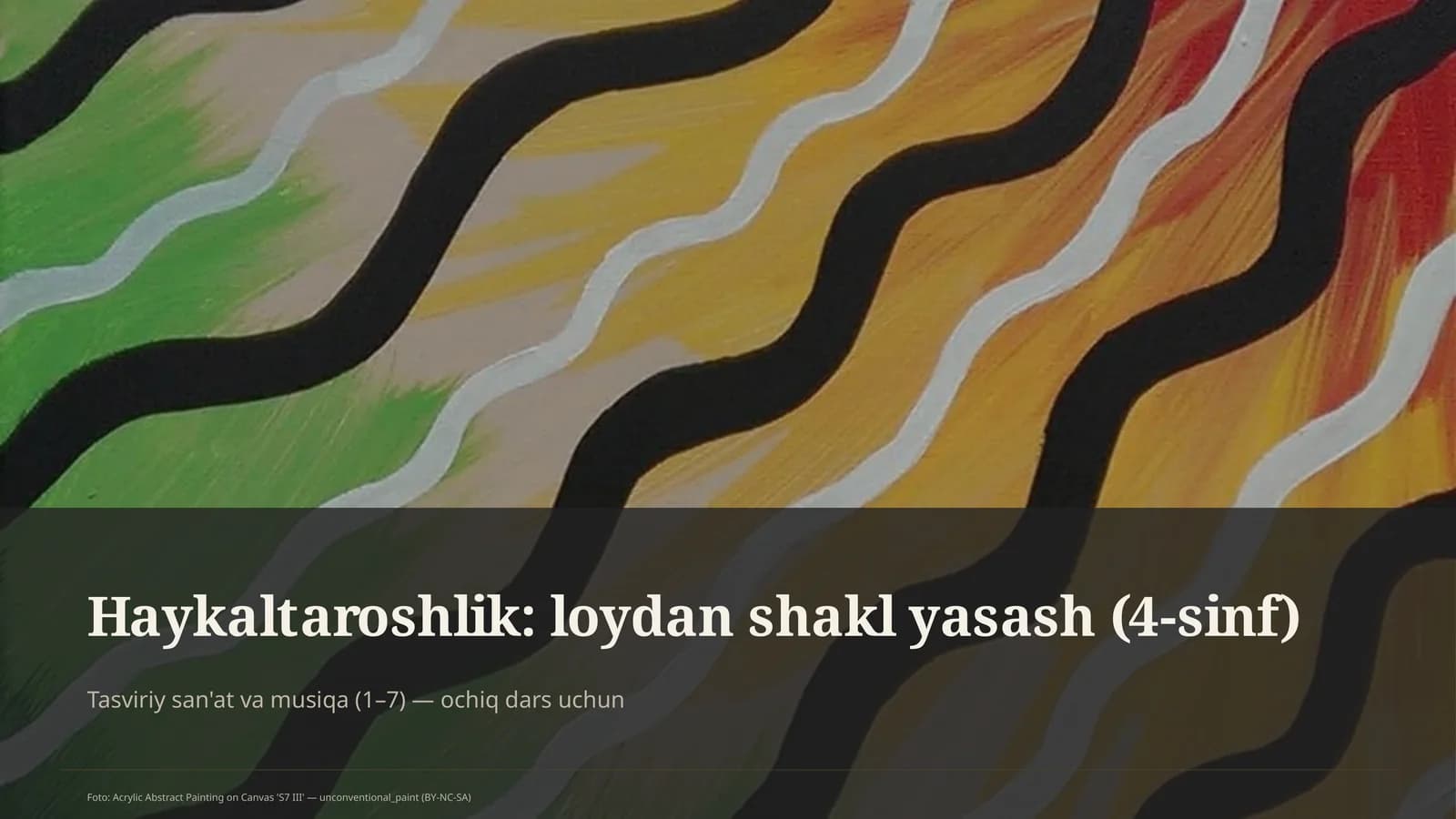 Tasviriy san'at va musiqa (1–7) — ochiq dars uchun