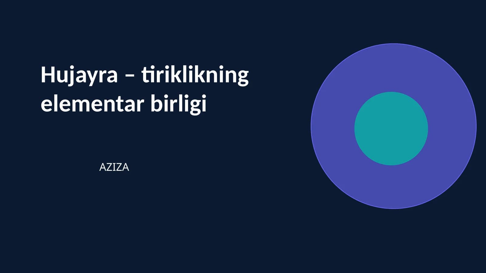 Hujayra-tiriklikning elementar birligi!