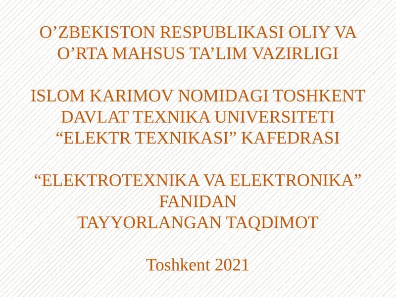 O’zgarmas tok mashinalari