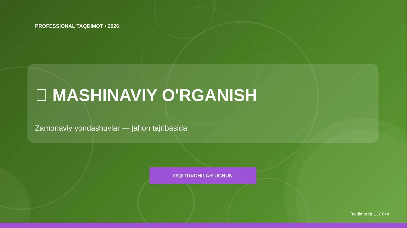 Mashinaviy o'rganish