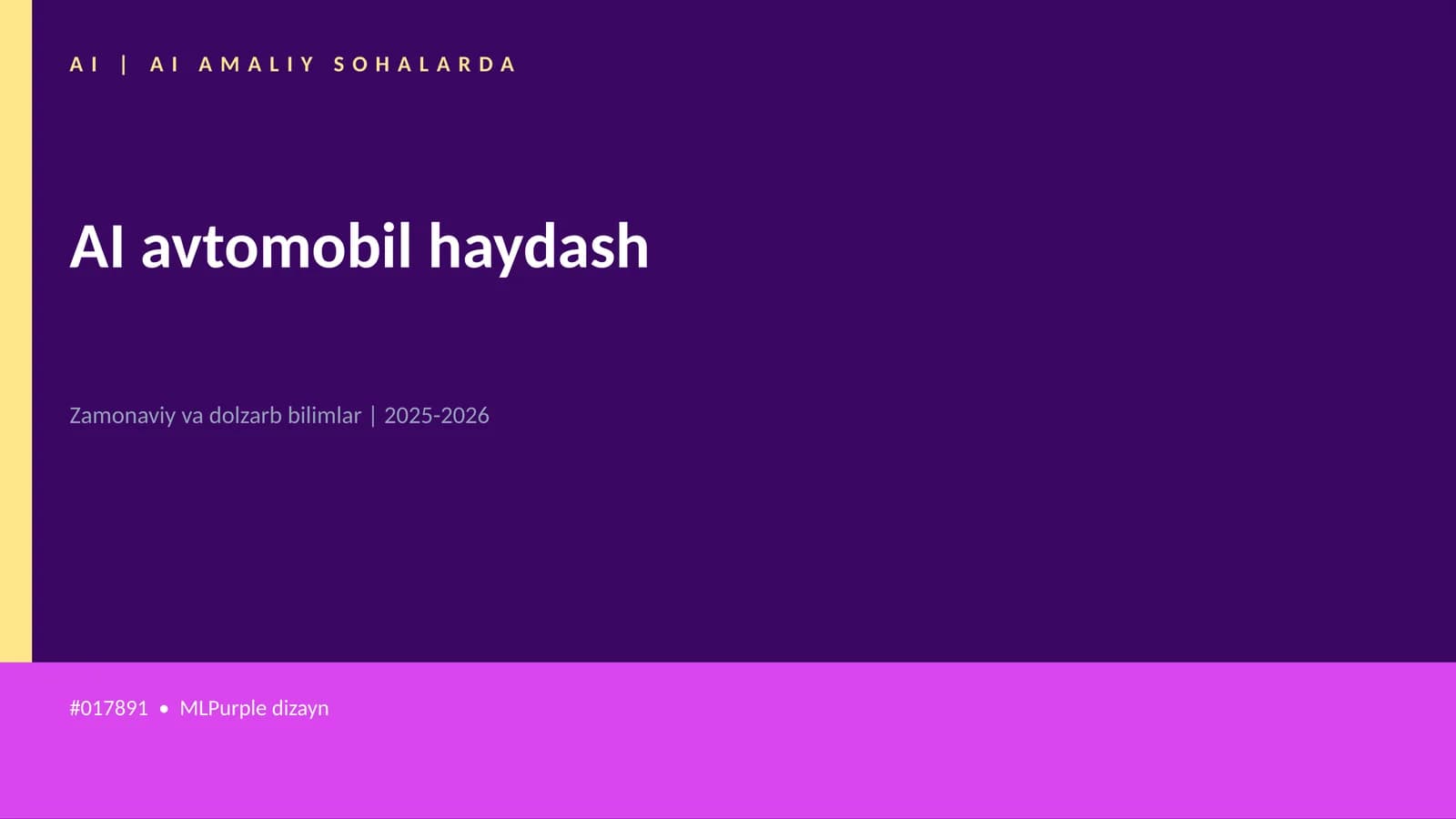 AI avtomobil haydash