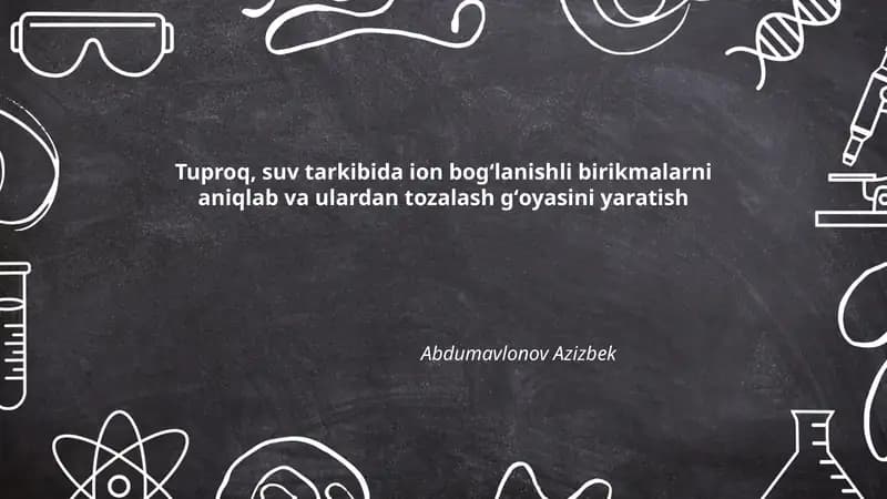Tuproq va suv namunalarini toʻplash, saqlash va tayyorlash protokollari