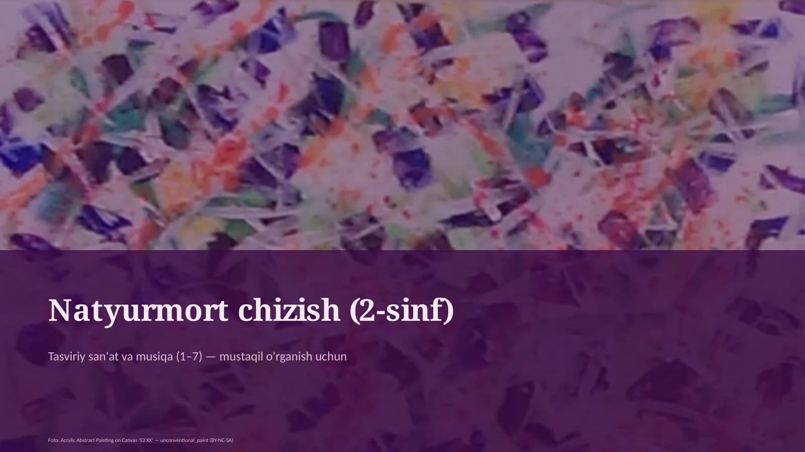Natyurmort chizish (2-sinf)