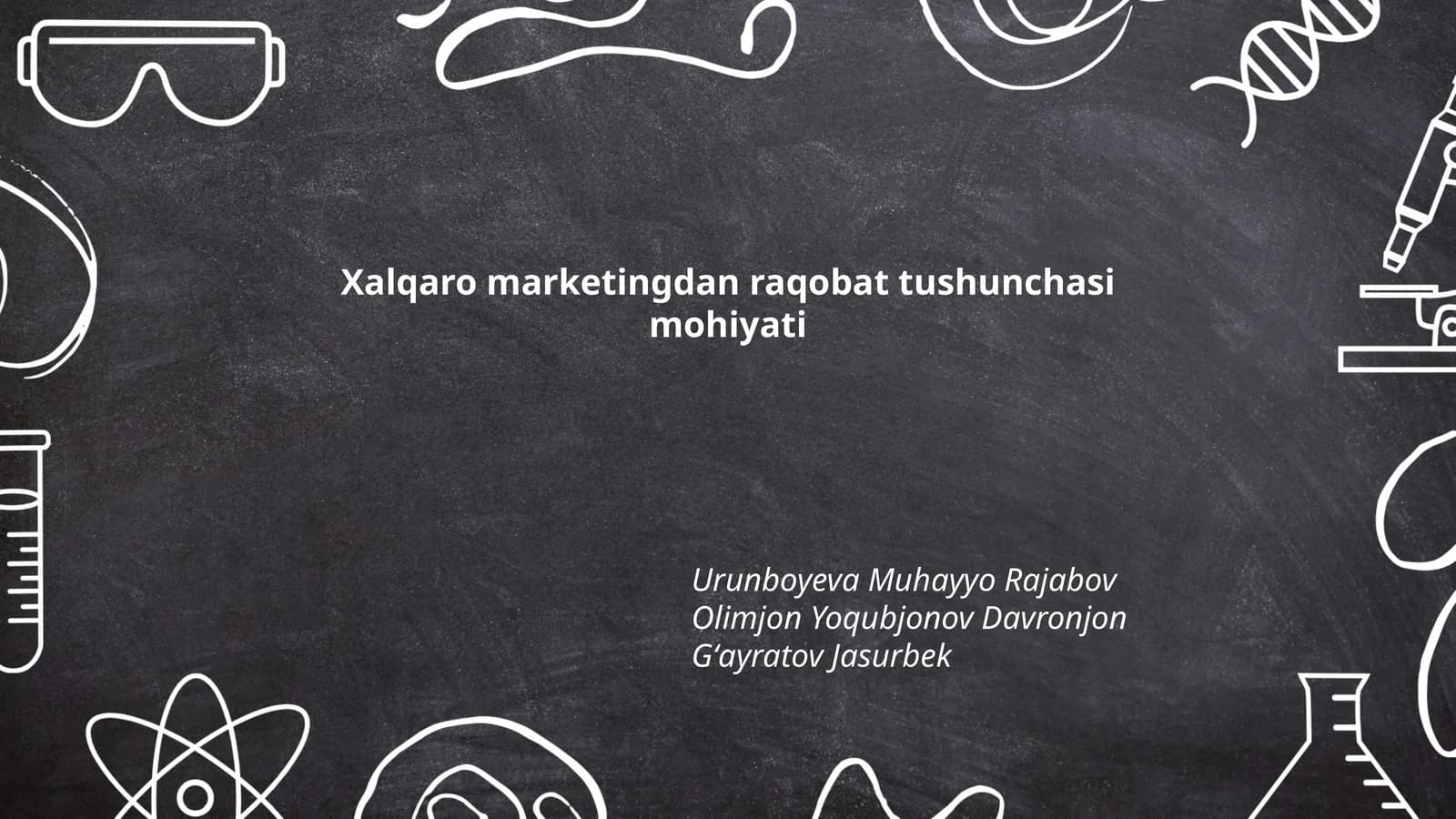Xalqaro marketingdan raqobat tushunchasi mohiyati