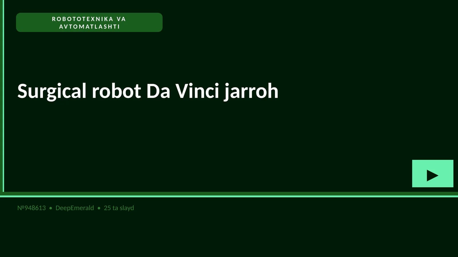 Surgical robot Da Vinci jarroh