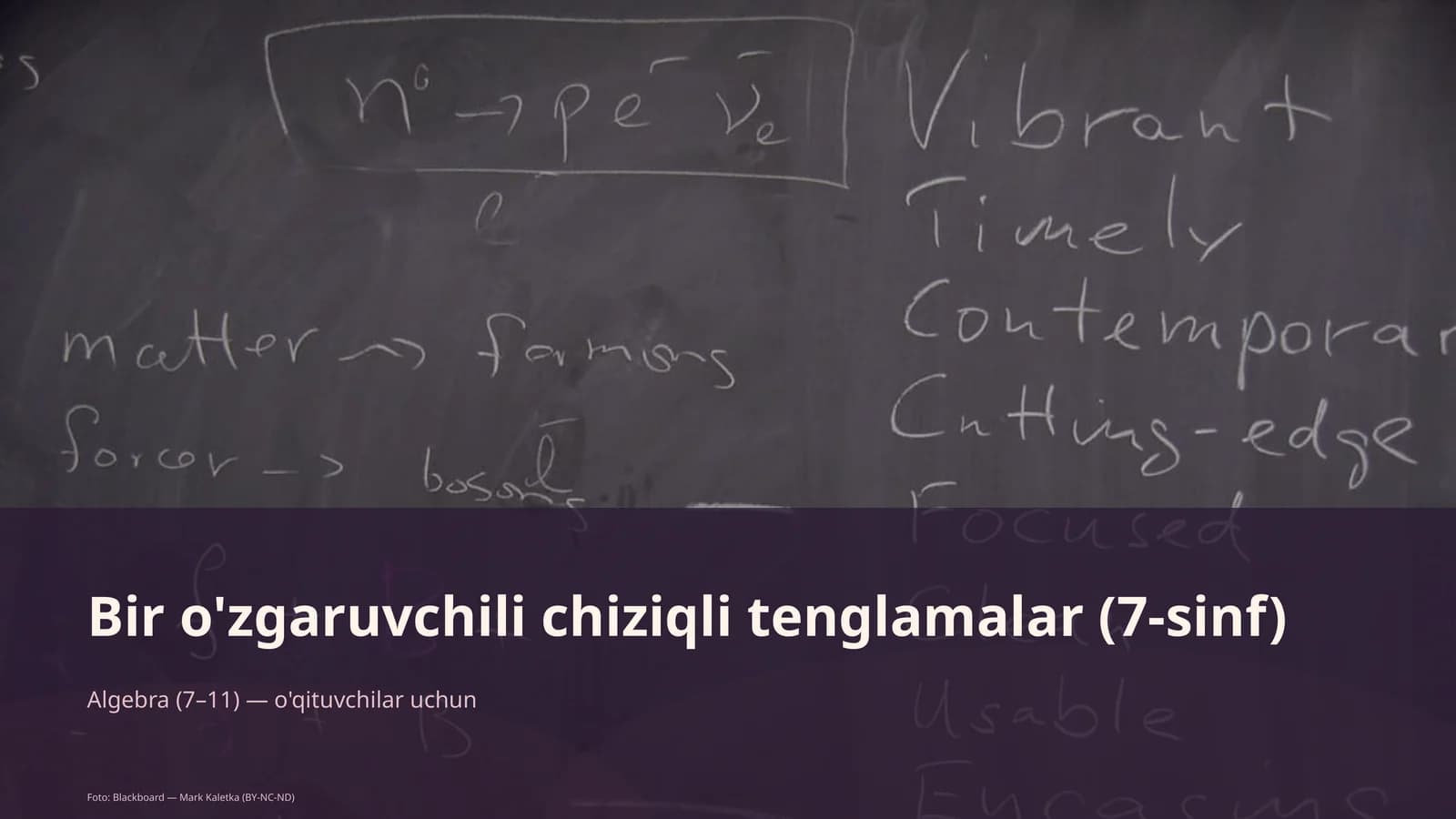 Algebra (7-sinf)