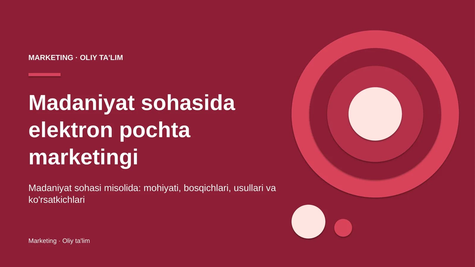 Madaniyat sohasida elektron pochta marketingi