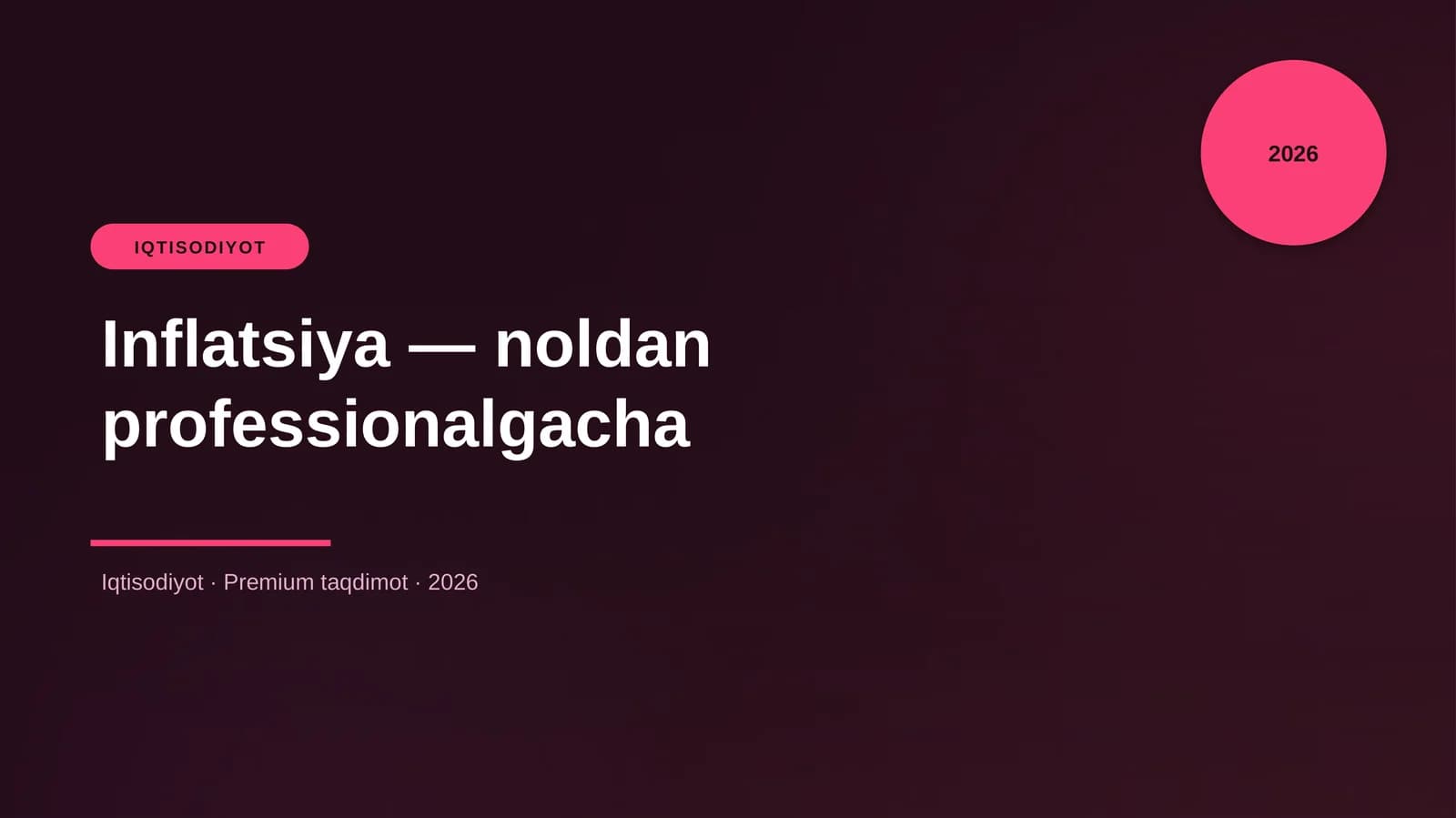 Inflatsiya — noldan professionalgacha