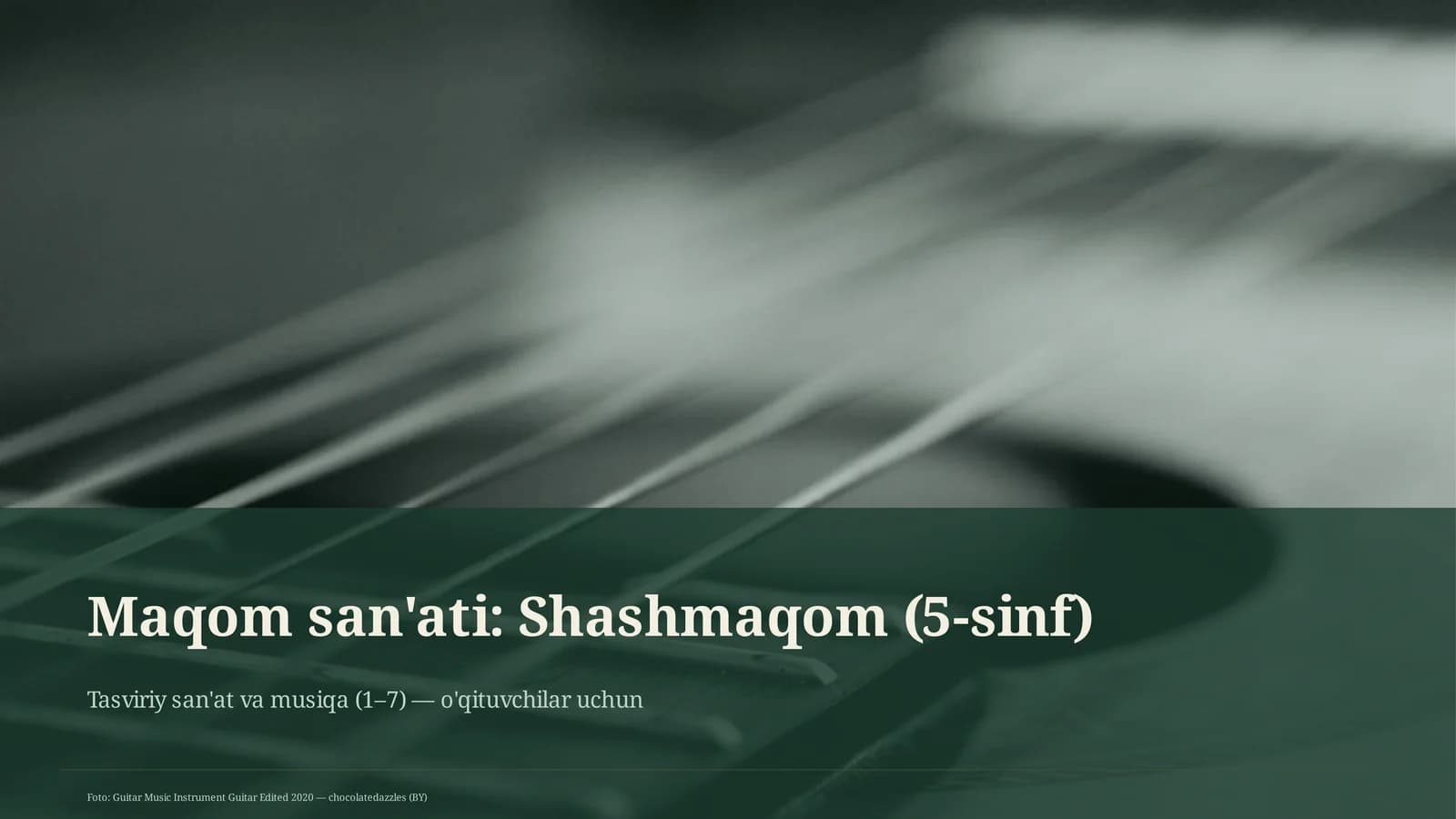 Maqom san'ati: Shashmaqom (5-sinf)