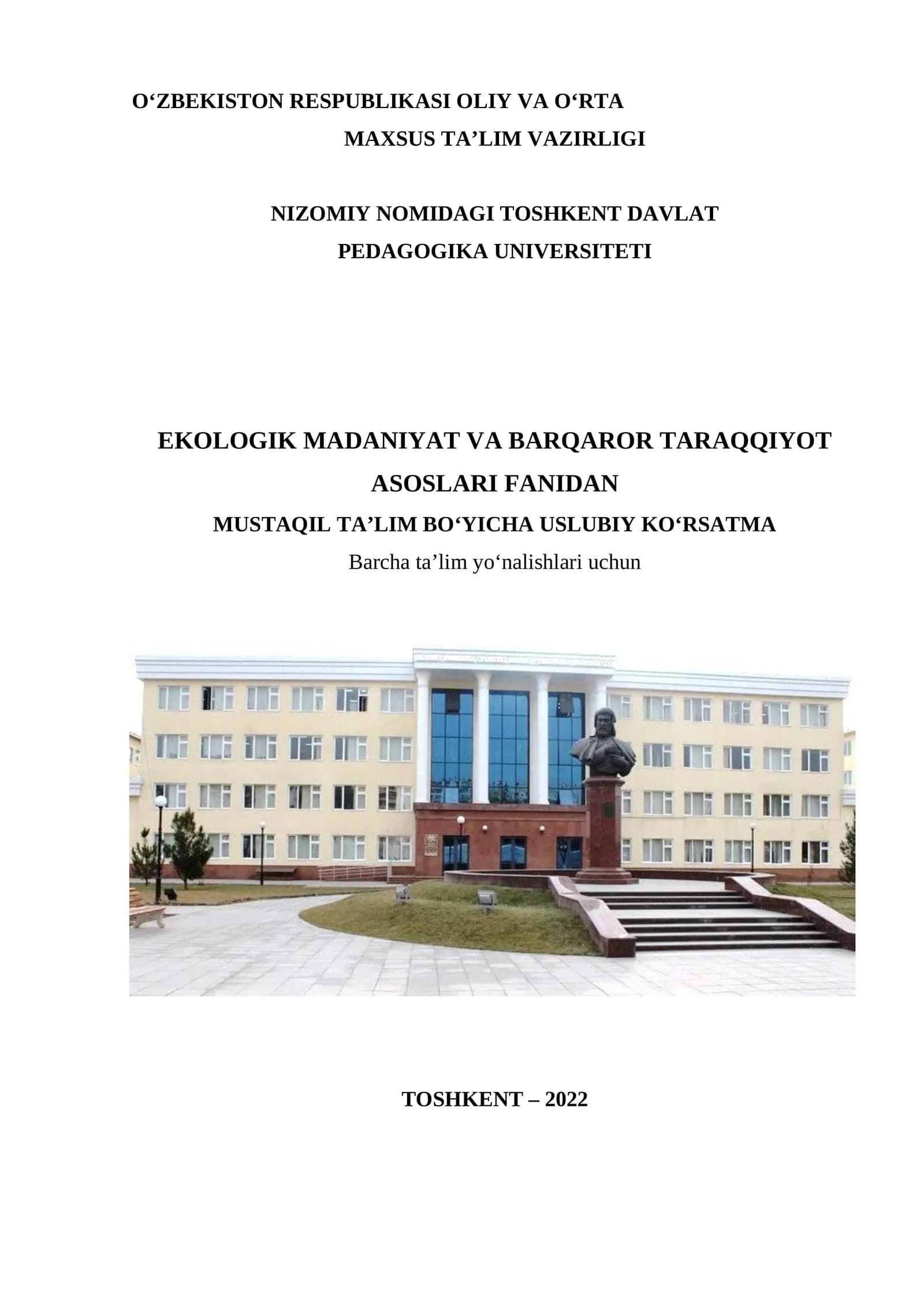 Mustaqil Ta’lim Usuliy Kurs