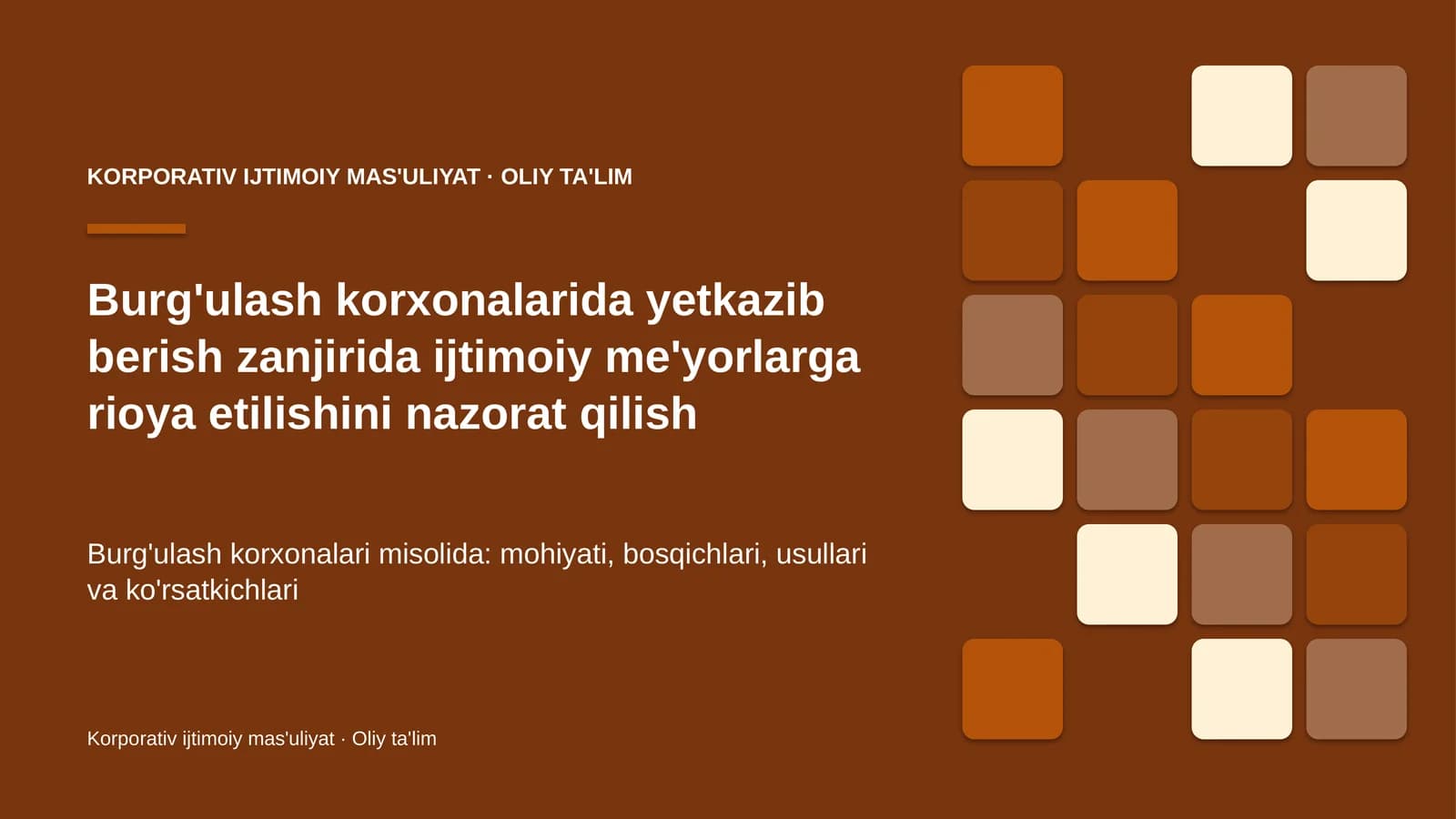Korporativ ijtimoiy mas'uliyat · Oliy ta'lim
