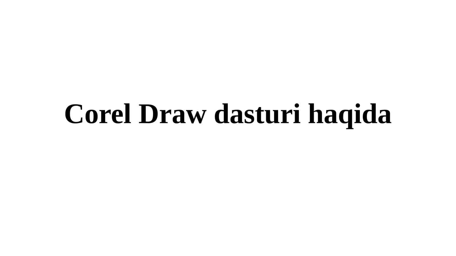 Corel Draw