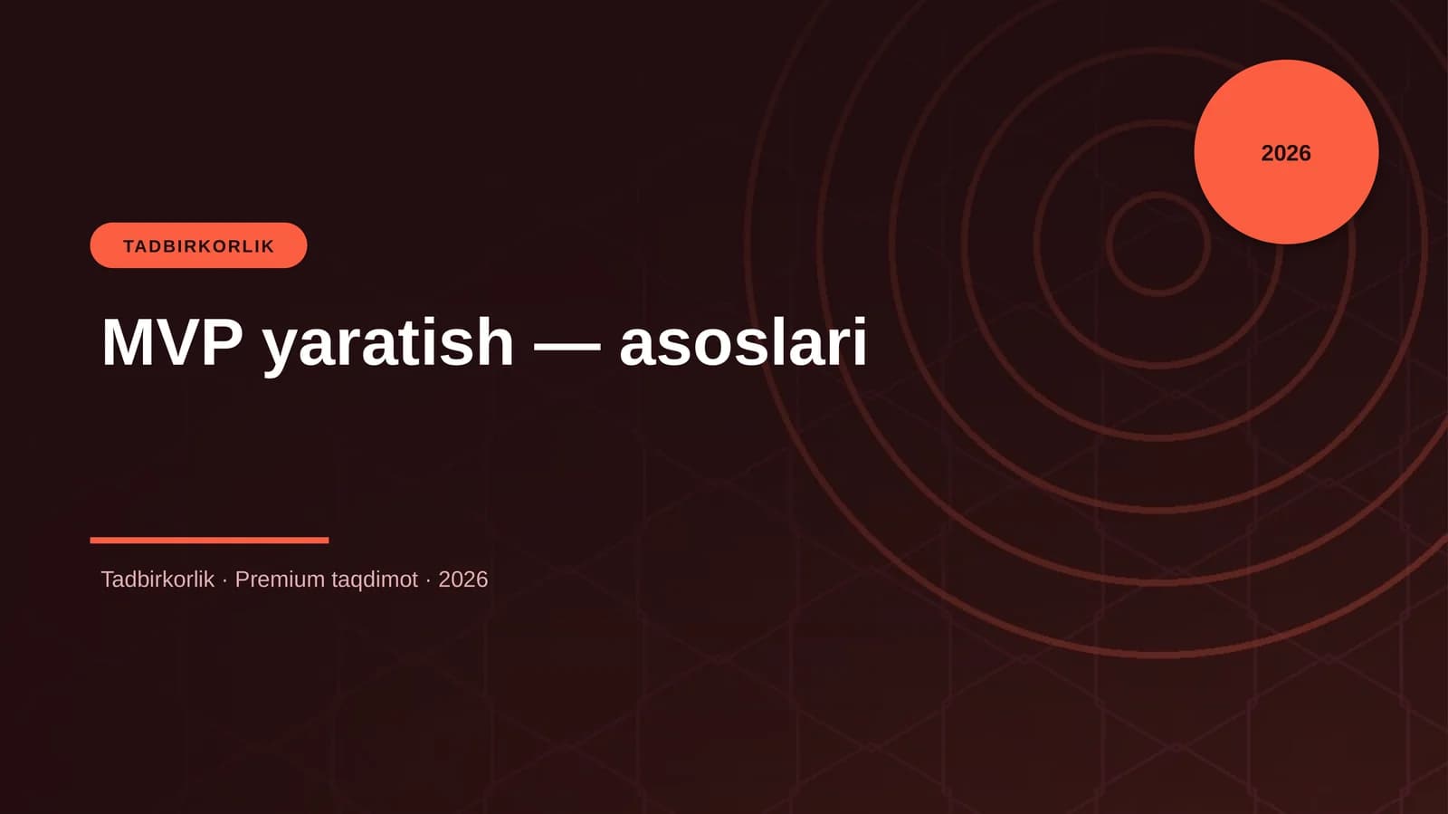 MVP yaratish — asoslari