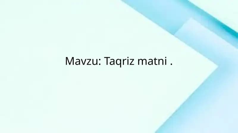 Taqriz matni
