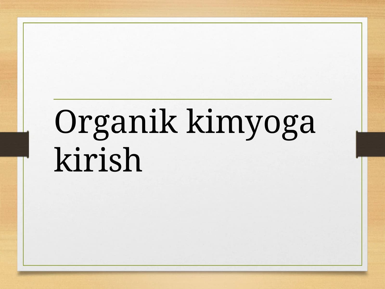 Organikkimyo