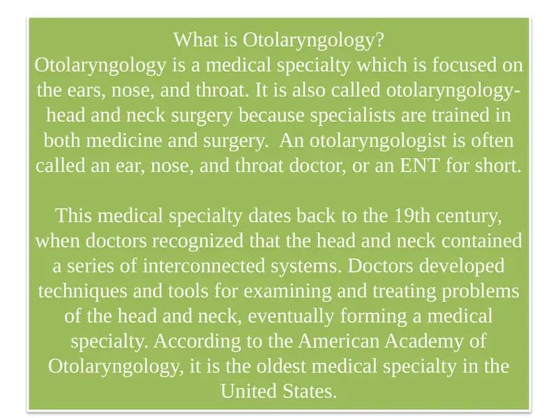 Otolaryngology