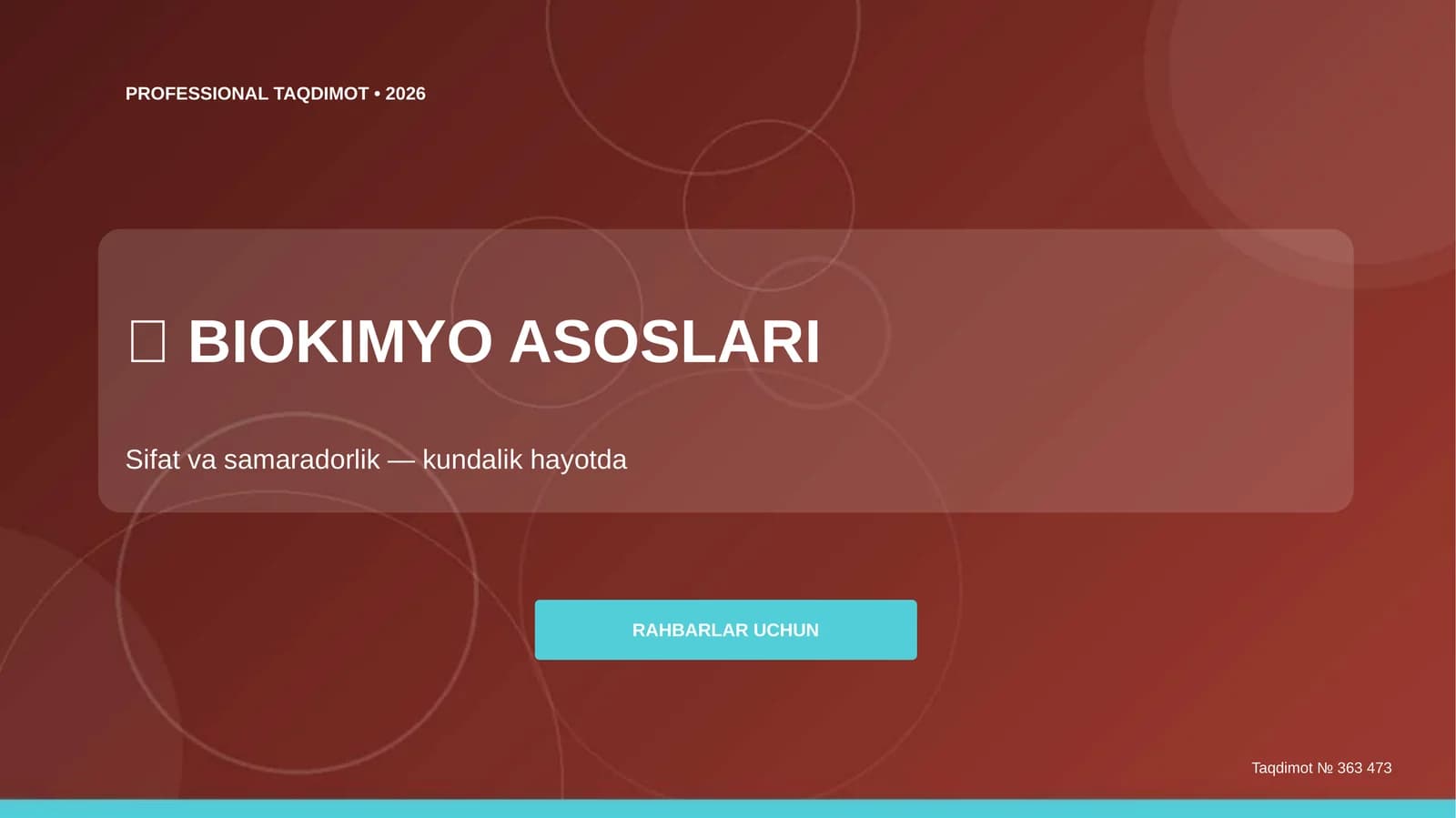 BIOKIMYO ASOSLARI