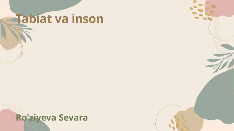Tabiat va inson
