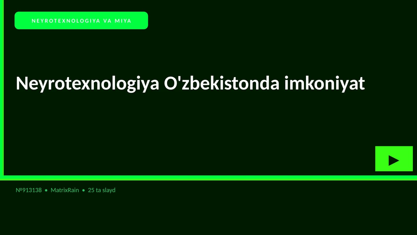 NEYROTEXNOLOGIYA VA MIYA