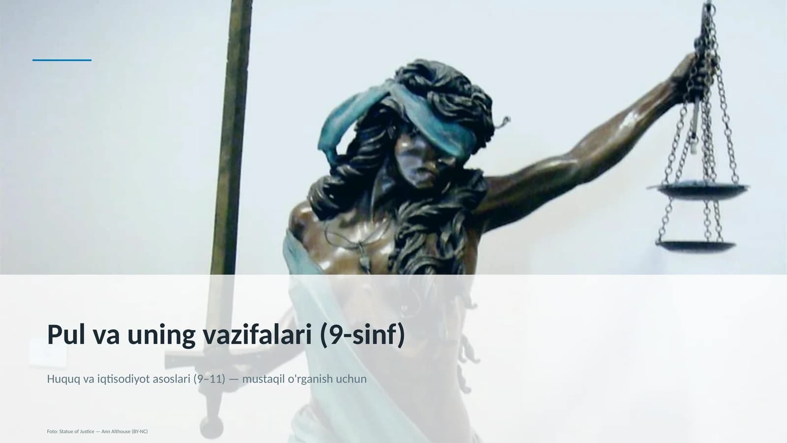 Pul va uning vazifalari (9-sinf)