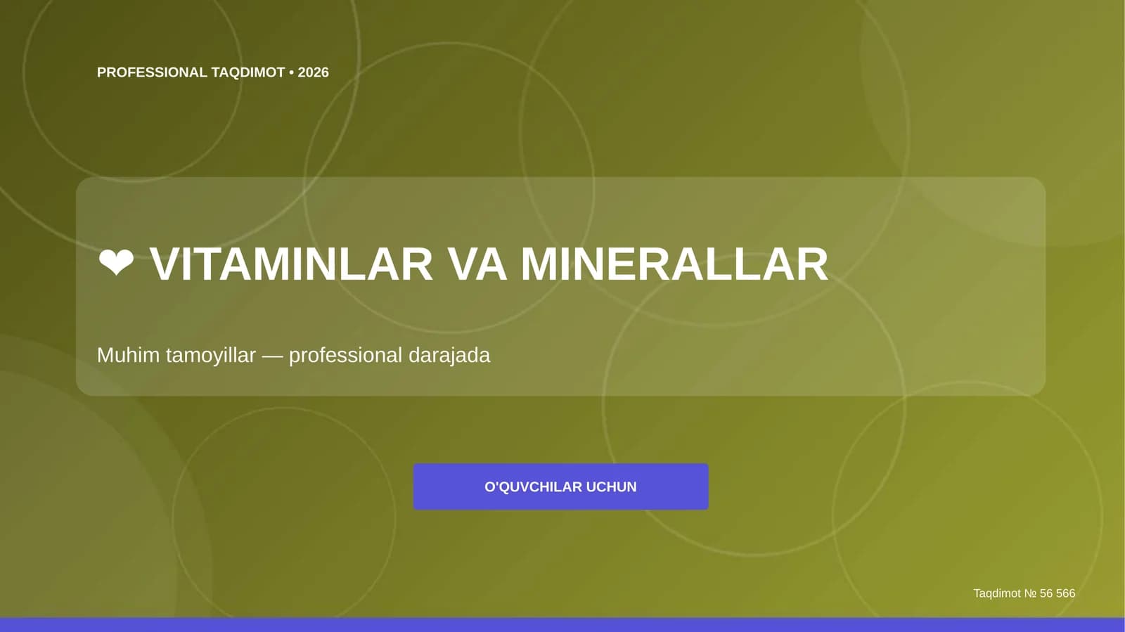 VITAMINLAR VA MINERALLAR