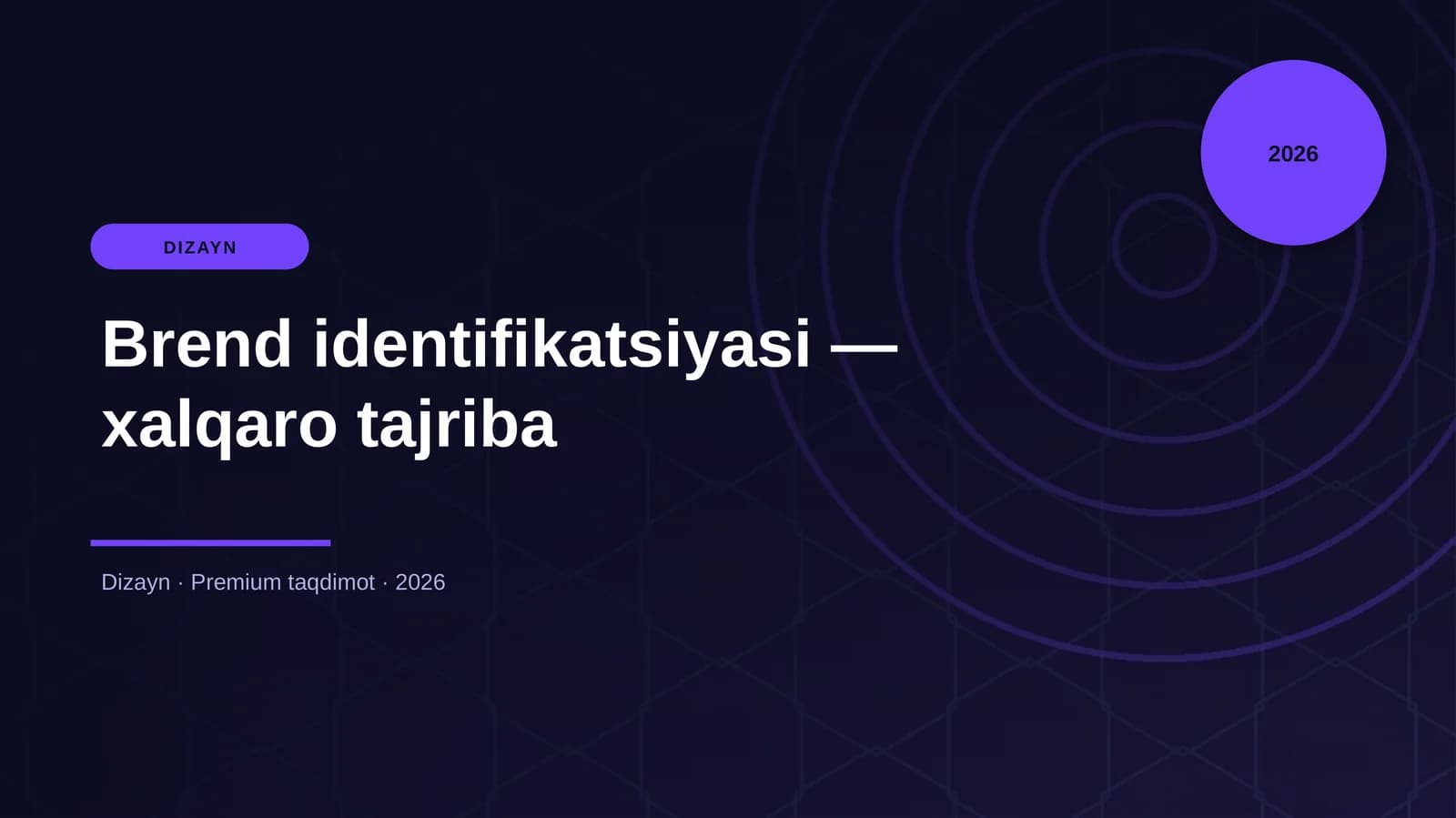 Brend identifikatsiyasi — xalqaro tajriba