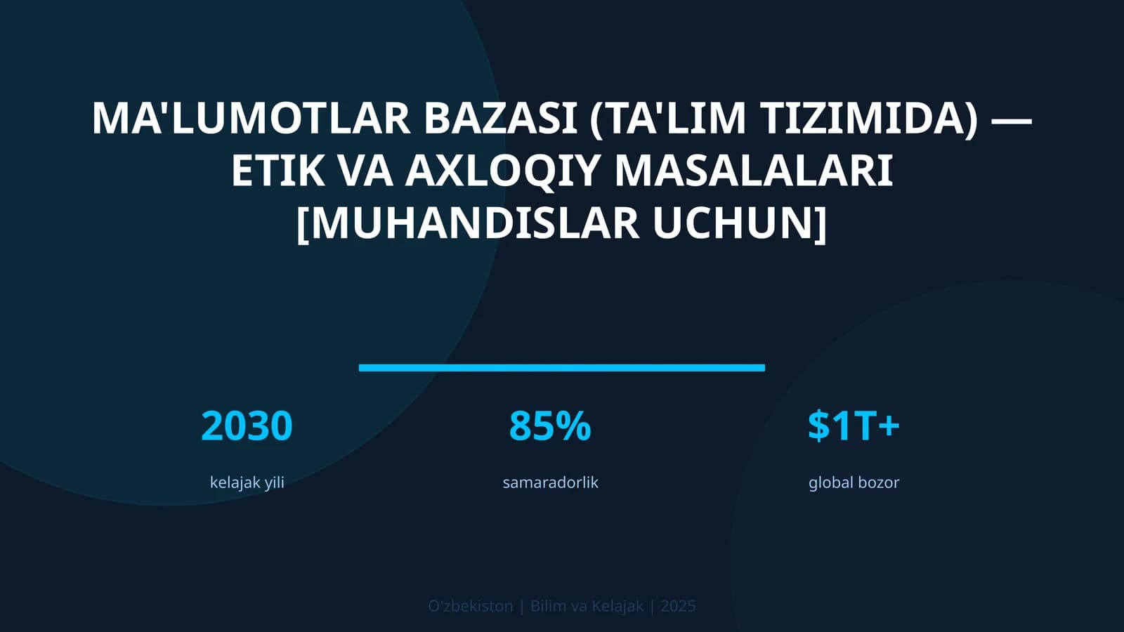 Ma'lumotlar bazasi (ta'lim tizimida) — etik va axloqiy masalalari [muhandislar uchun]
