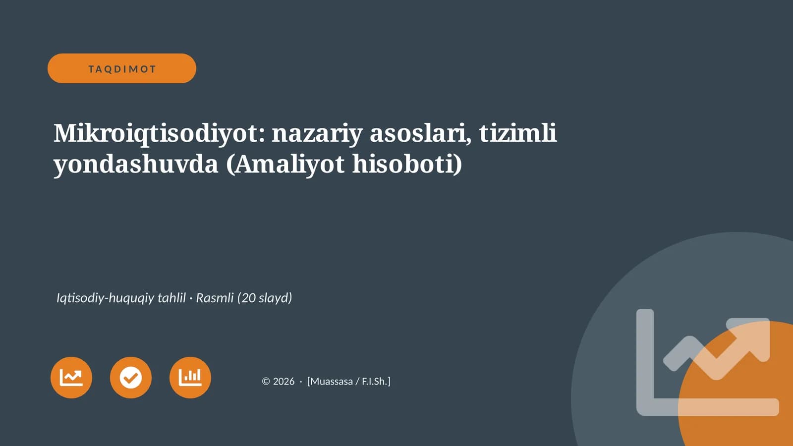 Mikroiqtisodiyot: nazariy asoslari, tizimli yondashuvda (Amaliyot hisoboti)