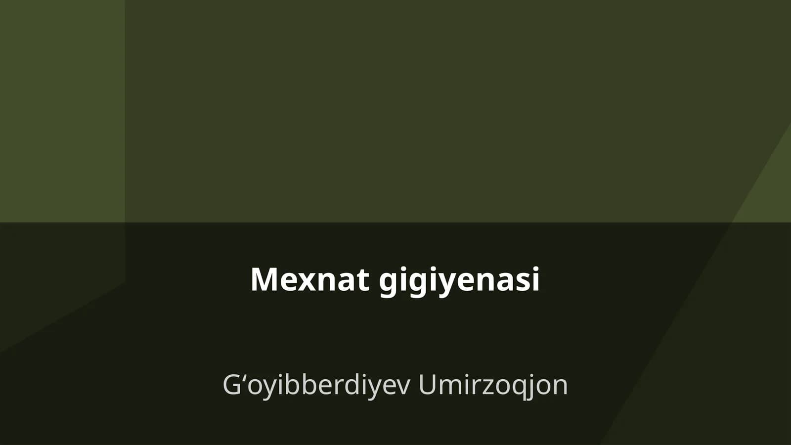 Mexnat gigiyenasi