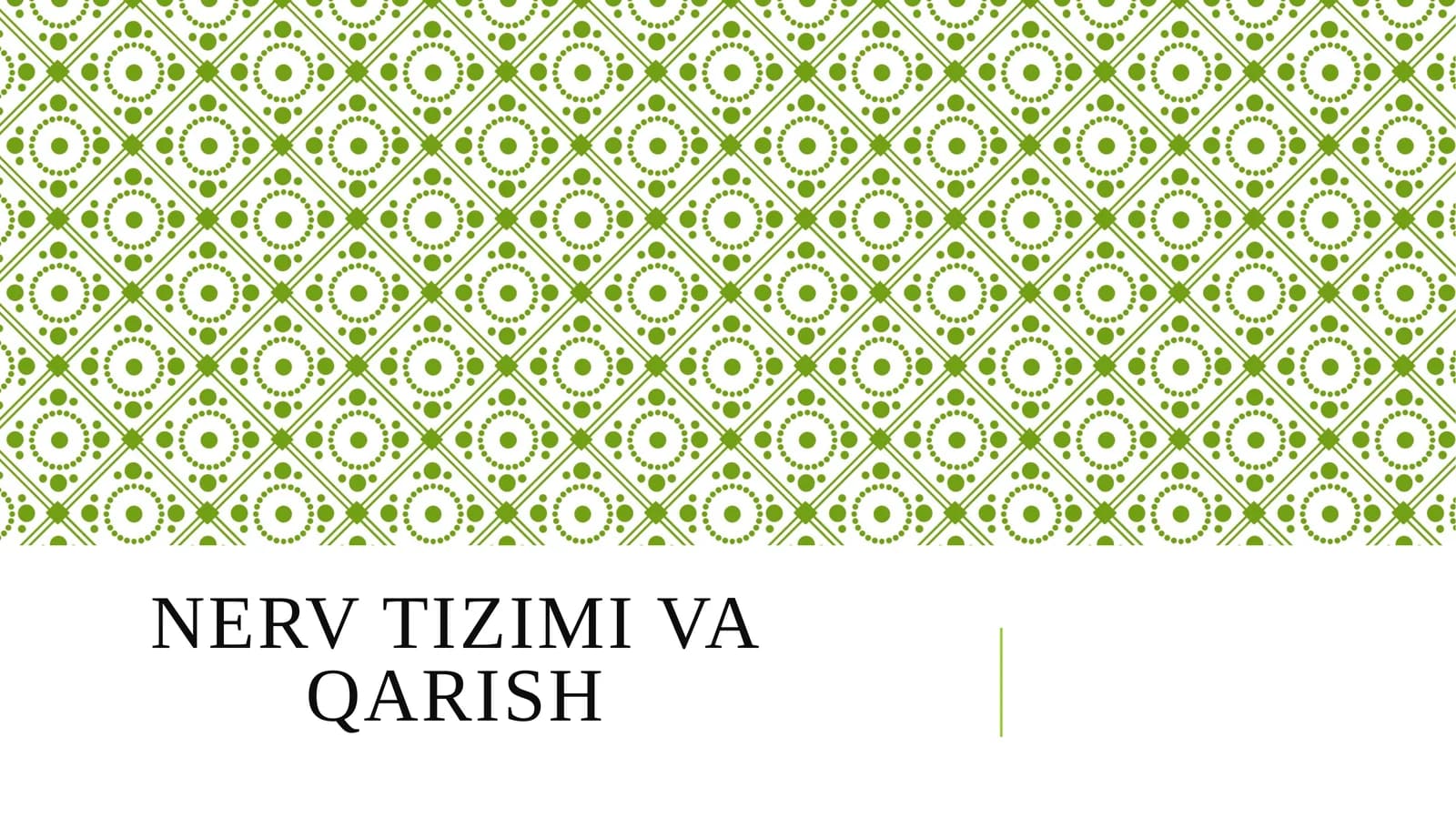 NERV TIZIMI VA QARISH