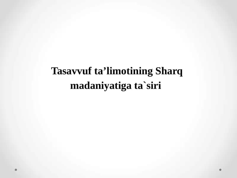 Tasavvuf ta'limoti