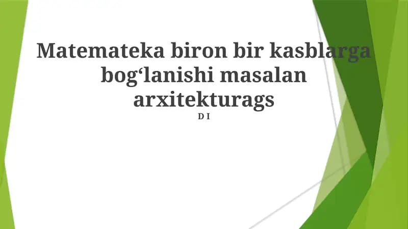 Arxitektura Vizuallashtirishda Geometriya