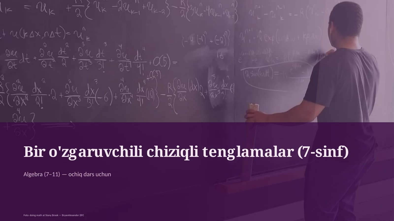 Bir o'zgaruvchili chiziqli tenglamalar (7-sinf)