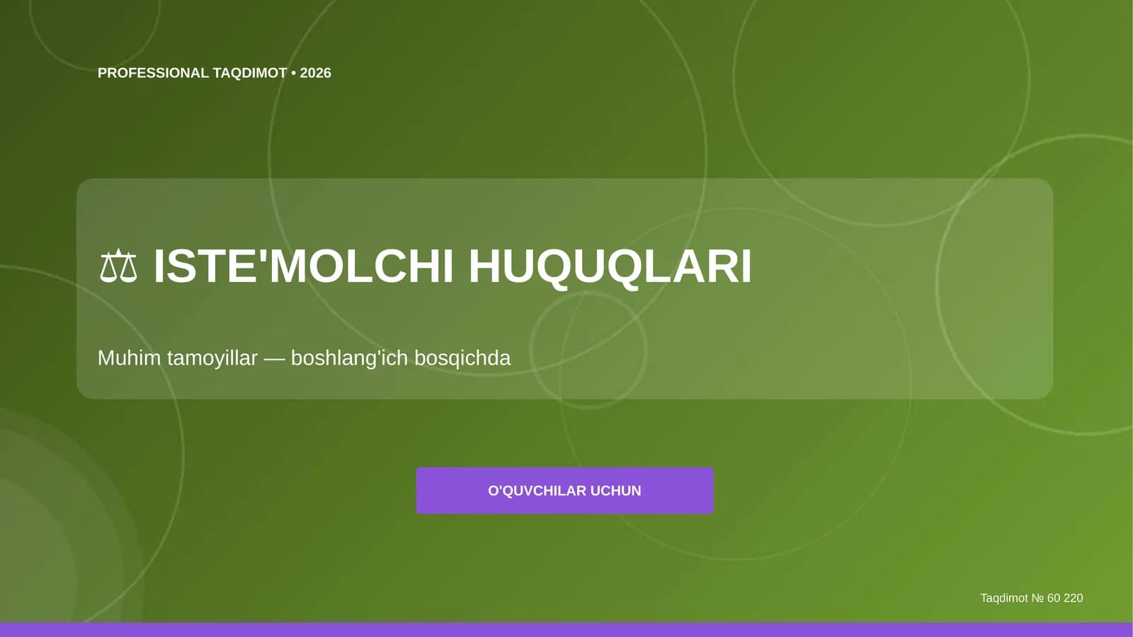 Iste'molchi huquqlari: muhim tamoyillar
