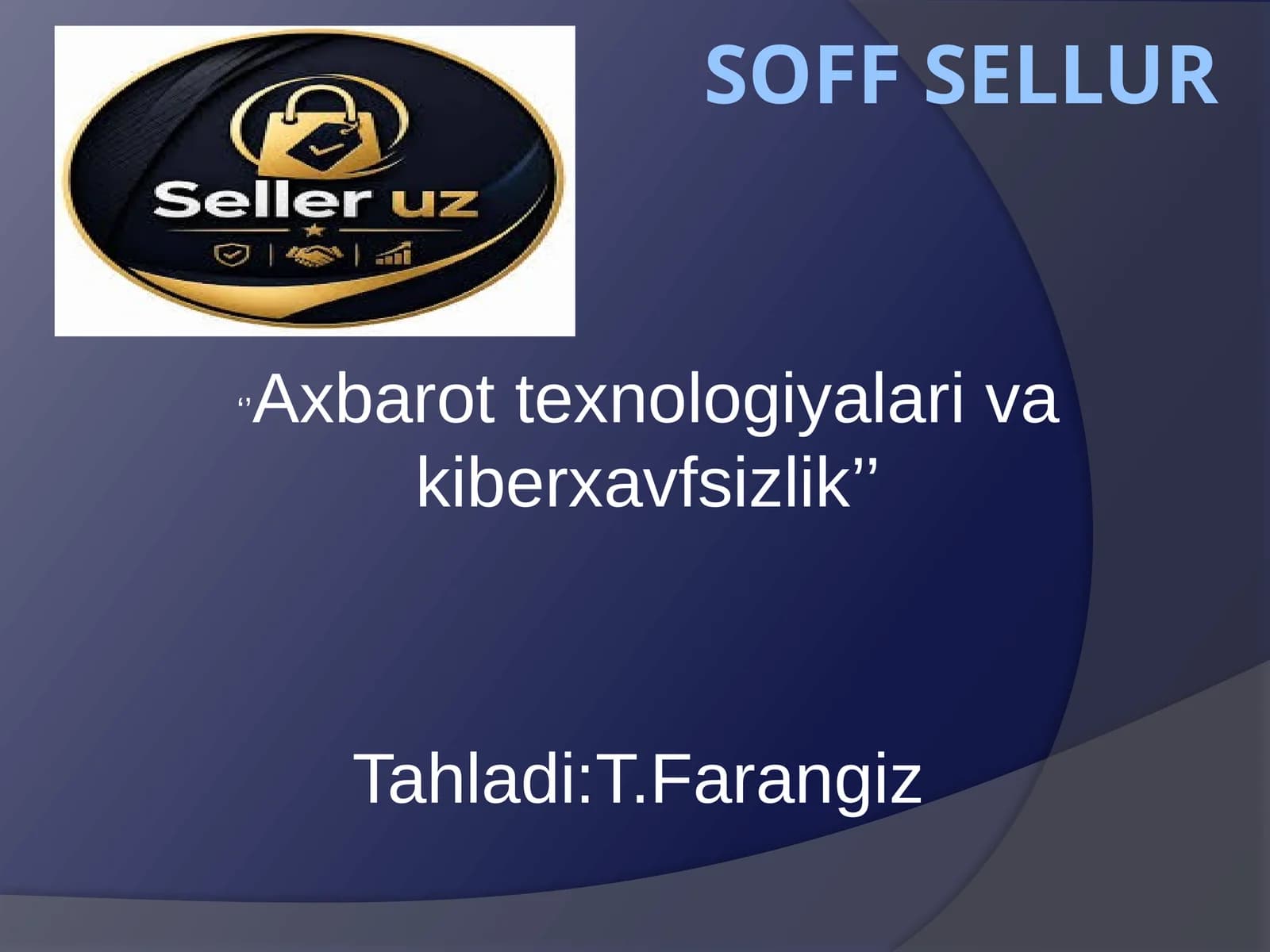 Axborot texnologiyalari va kiberxavfsizlik
