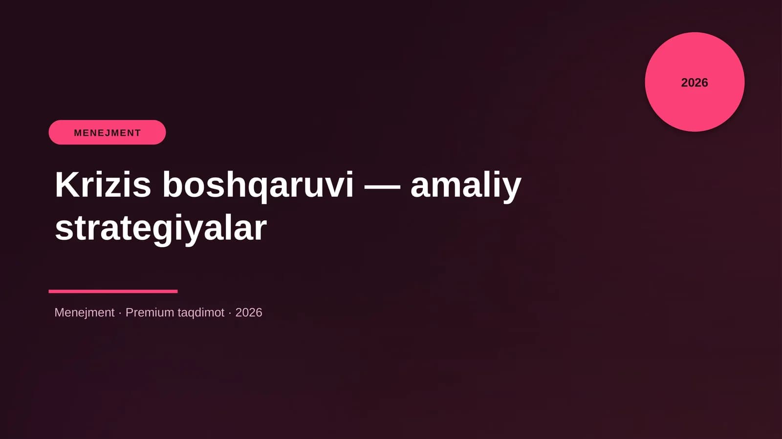 Krizis boshqaruvi — amaliy strategiyalar