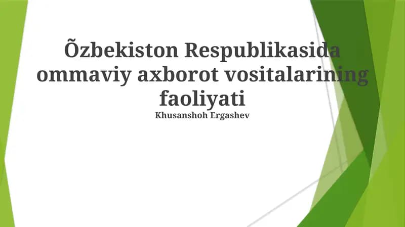Mustaqil Ommaviy Axborot Vositalari