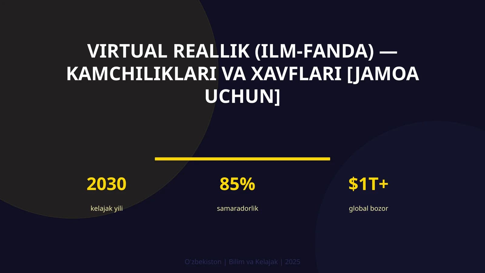 VIRTUAL REALLIK (ILM-FANDA) — KAMCHILIKLARI VA XAVFLARI [JAMOA UCHUN]