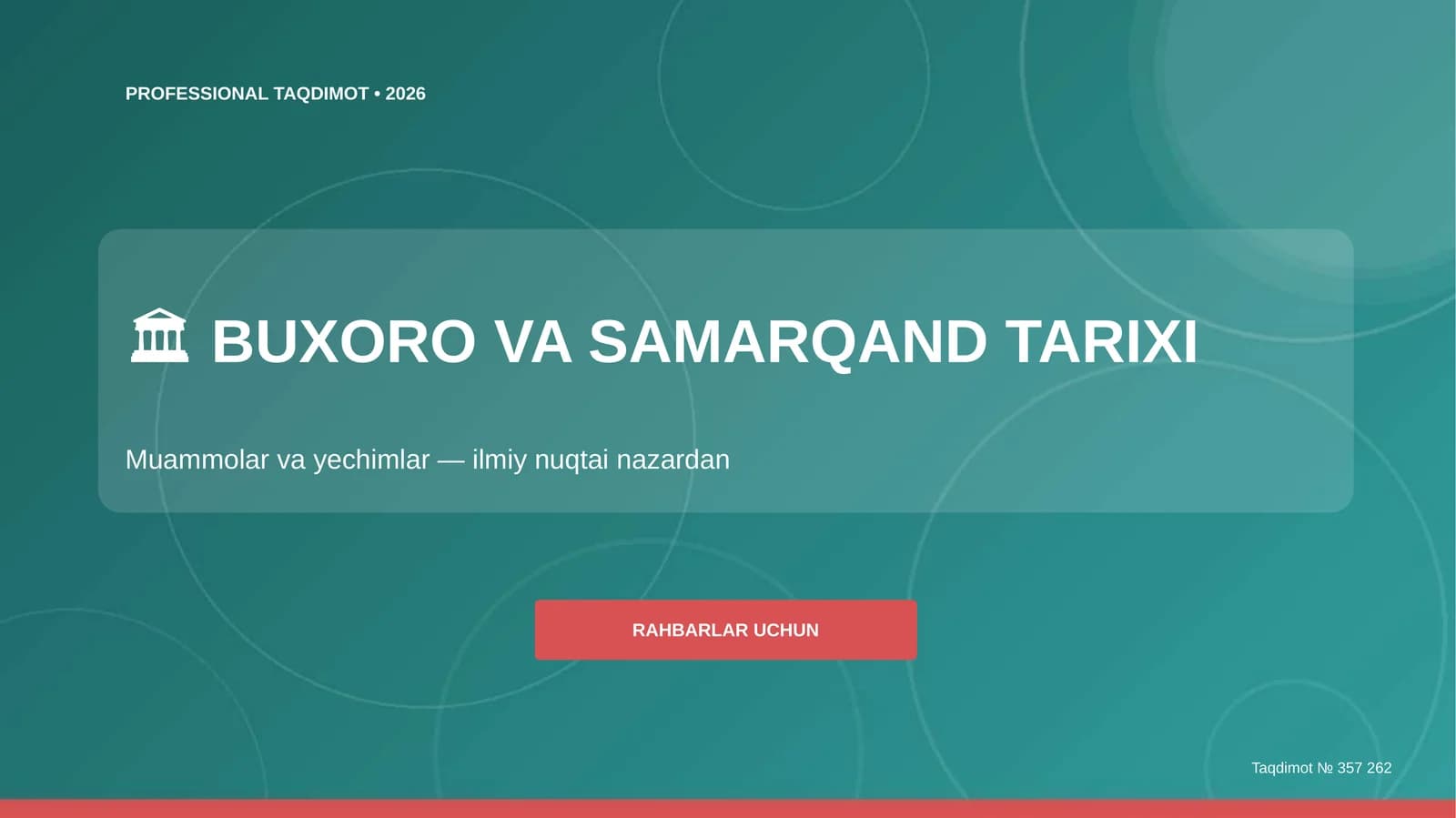 BUXORO VA SAMARQAND TARIXI