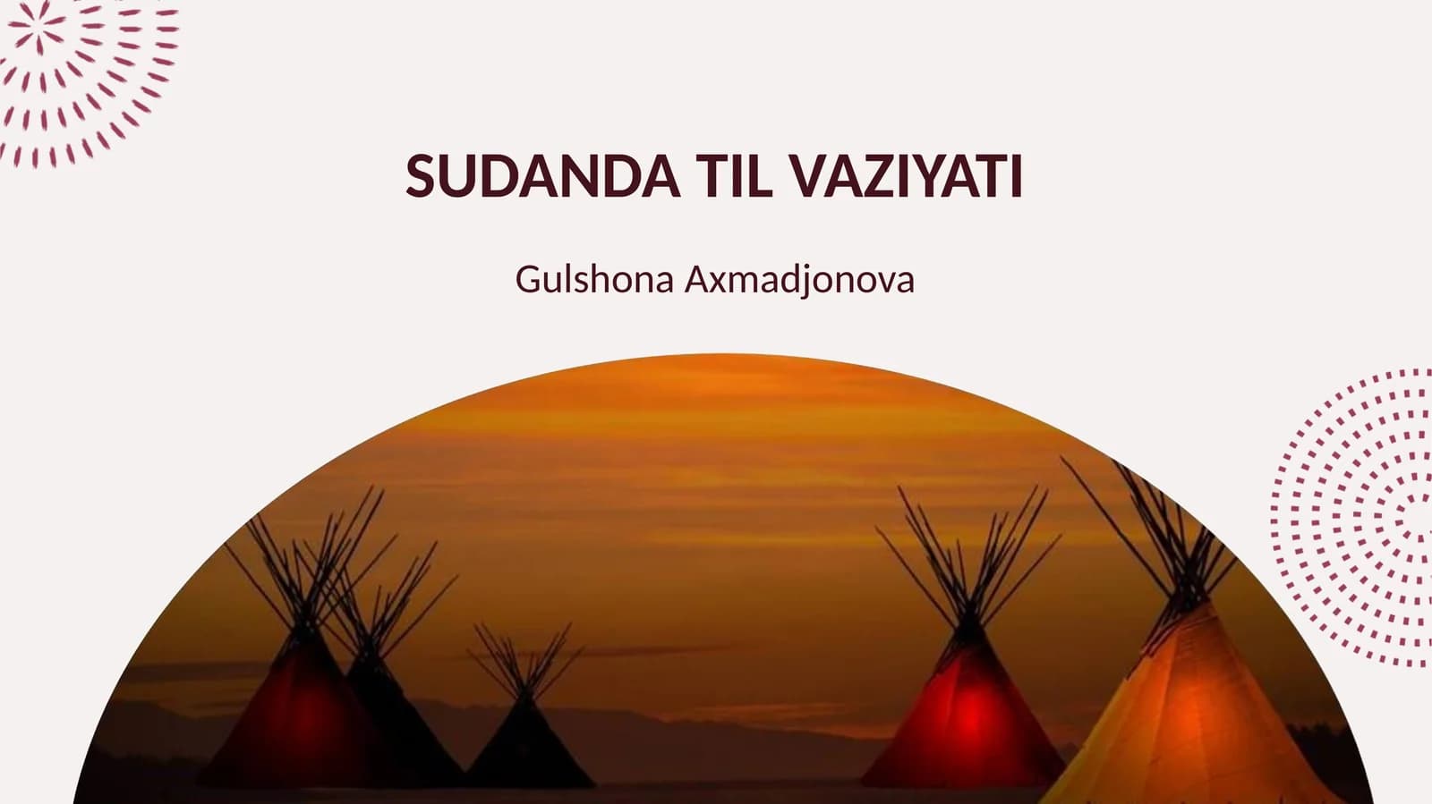 PPT Sudanda til vaziyati