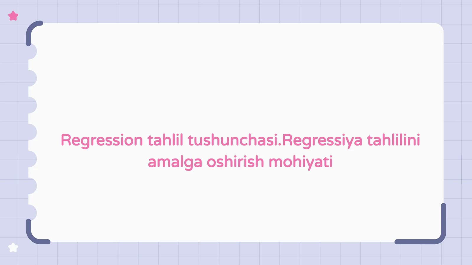 Regressiya tahliliga kirish