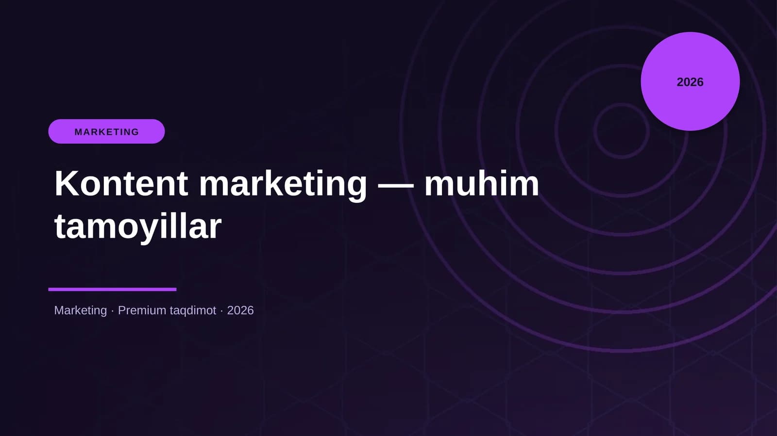Kontent marketing — muhim tamoyillar